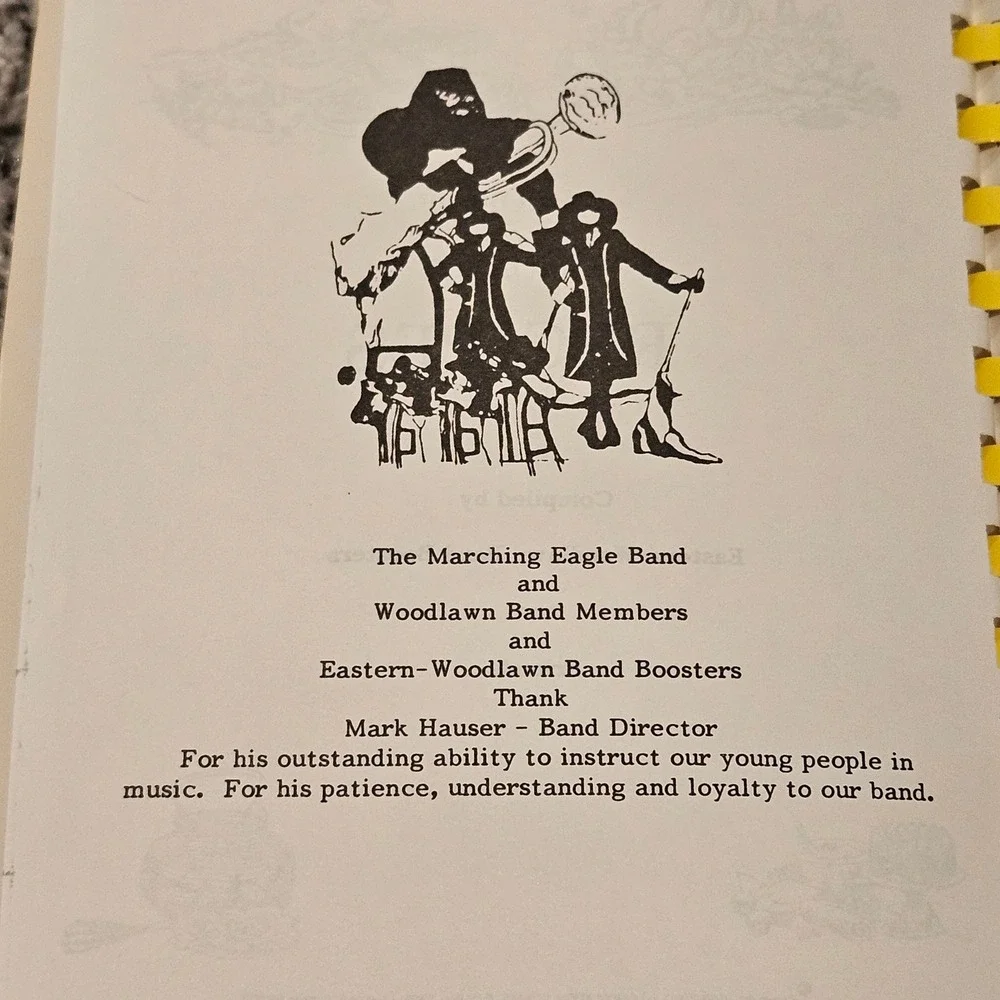 VTG '87 Favorite Recipes from Our Best Cooks Band Boosters Cookbook Cottagecore
